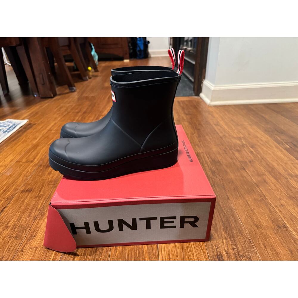Hunter Original Play Short Rain Boots Black – Women’s Size 10 New w/ Box - Picture 3 of 10